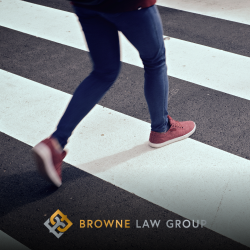 A pedestrian crossing the street in Goodyear, AZ 